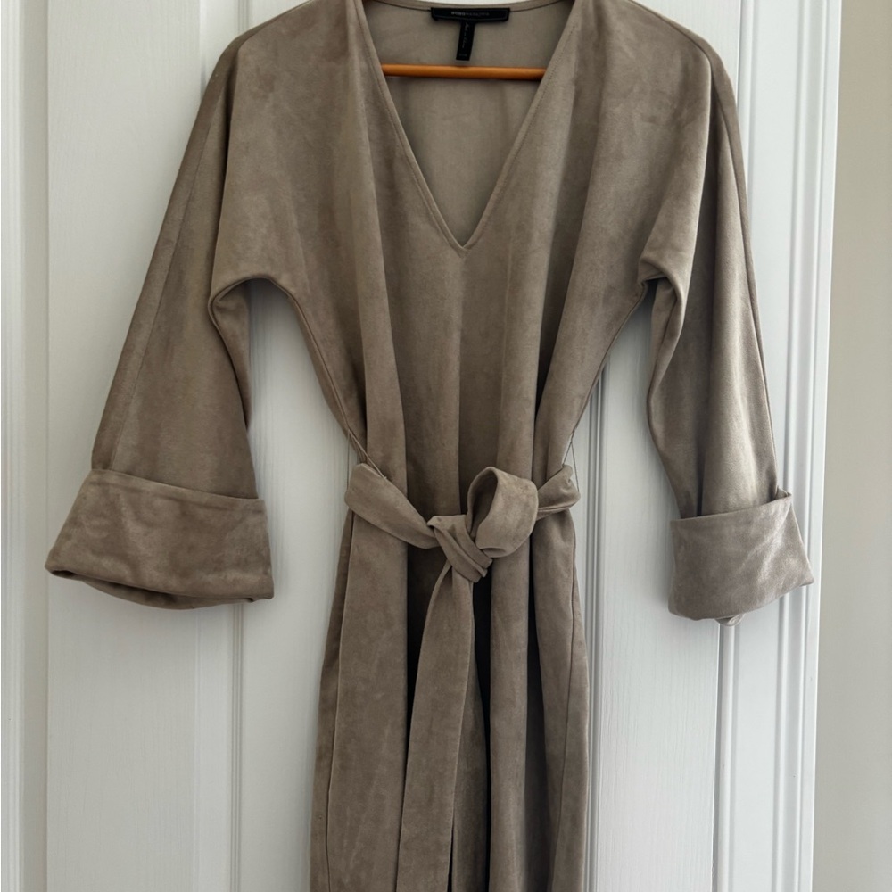 BCBG Women’s Faux Suede Dress with Belt